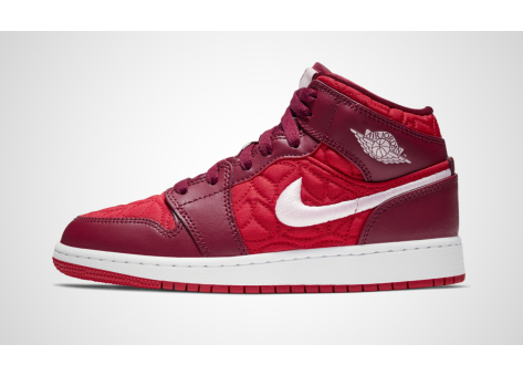 Jordan 1 Mid SE Air GS Quilt (AV5174-600) rot