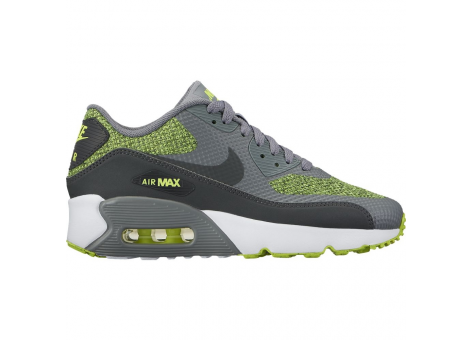 Nike Air Max 90 Ultra 2.0 SE GS Sneaker Kinder Schuhe grün anthrazit (917988-001) grau