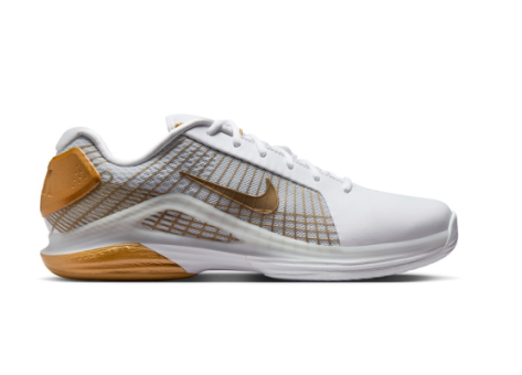 Nike Court Air Zoom Vapor 12 Hypersmash HC Pure Platinum Metallic Gold (HV1488-100) weiss
