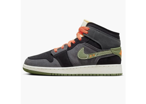 Jordan 1 Mid SE Craft Anthracite Light Olive GS (FD5847 003) bunt