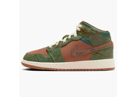 Jordan 1 Mid Treeline GS (FQ8101 200) bunt
