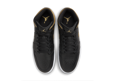 Jordan 1 Mid Black Metallic Gold schwarz DQ8426 071