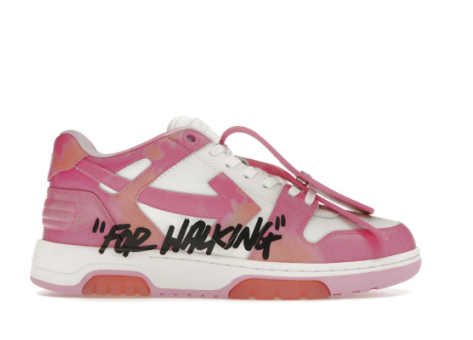 Off-White Out Of Office OOO For Walking Low Tops Tie Dye (OMIA189SLEA0103084) pink
