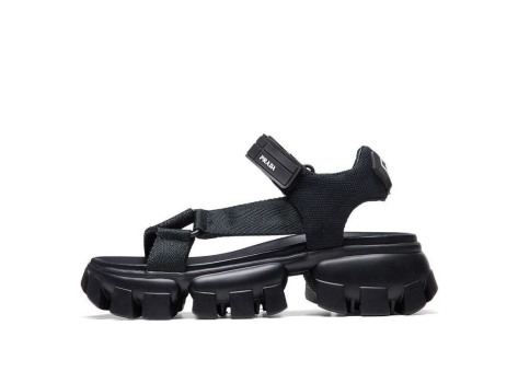 Prada Sporty Woven Nylon Tape Sandals (1X037M_3L74_F0002_F_050) schwarz
