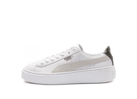 PUMA Basket Platform Low Top Casual Skate (367850-01) weiss