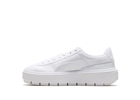 PUMA Basket Platform Retro Low Tops Casual Skateboarding (367046-01) weiss