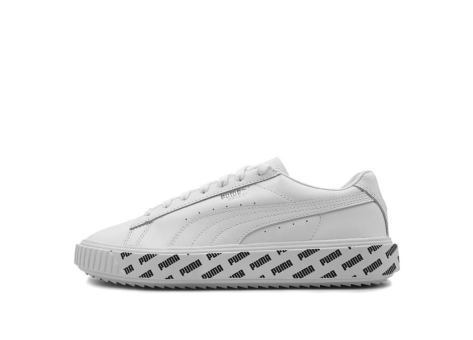 PUMA Puma Summer luxe aop Satijnen crop top met bandjes in wit en paars (369198-02) weiss