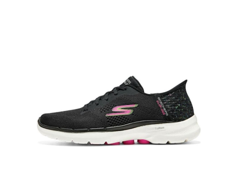 SKECHERS Go Walk 6 Slip In Multicolor (124627-BKMT) schwarz