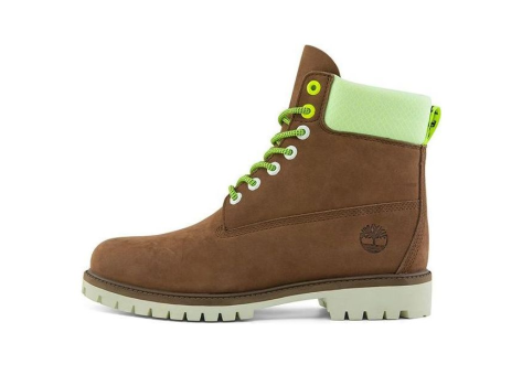 Timberland Hi Vis Heritage 6 Inch Waterproof Wide Fit Boot Dark (A2HXSW) braun