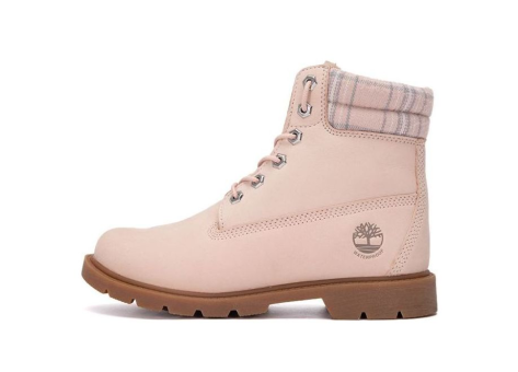 Timberland Lindon Woods 6 Inch Waterproof Boot Nubuck and Printed Collar (A2BBR662) pink