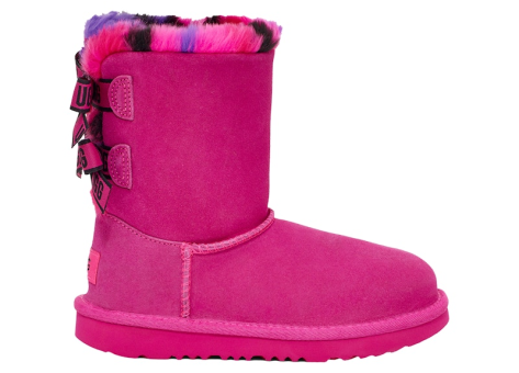 UGG Bailey Bow Plaid Punk Boot (1134930K-RCR) pink