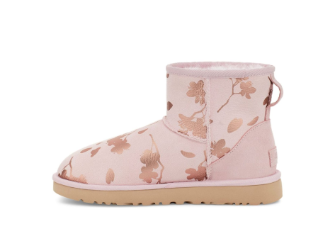 UGG Classic Mini Floral Foil Fleece Lined (1118163-SLPN) pink