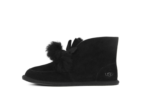 UGG Kallen Suede Moc Toe Pom Slipper (1017541-BLK) schwarz