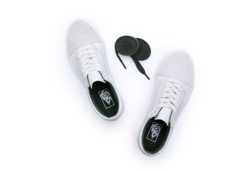 Vans old skool white laces sale