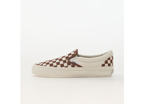Vans checkerboard slip on brown hotsell