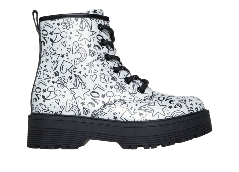 SKECHERS Gravlen Hi Doodle Down Grö e (303408L-SLBK) weiss