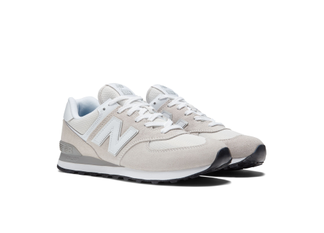 All white new balance 574 mens online