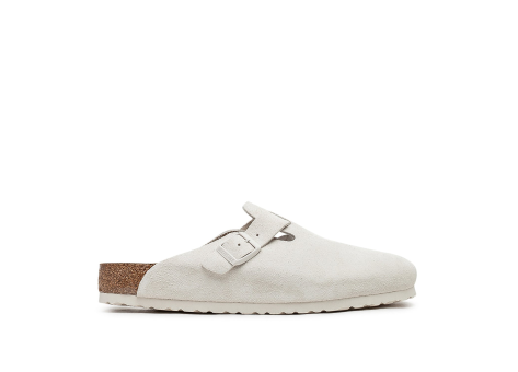 Birkenstock Boston Soft Footbed Suede Leather (1027667) weiss