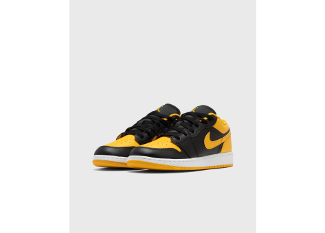 Black yellow air jordan 1 on sale