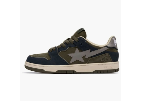 A Bathing Ape Sk8 Sta Navy Khaki Grey (1I70-191-003) bunt