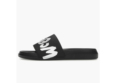 Alexander McQueen Grafitti Logo Slide (682490 W4QS3 1070) schwarz