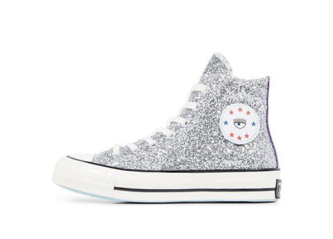 Converse Chiara x Chuck 70 High Silver Glitter (563832C) silber