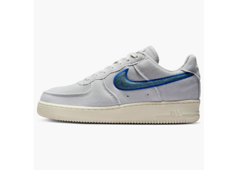 Nike Air Force 1 Low Canvas Photon Dust Game Royal Pale Ivory Smokey Blue (HV1204-001) weiss