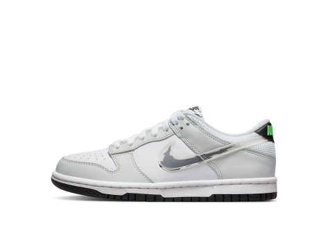 Nike Dunk Low Glitch Swoosh Grey GS (DV3033 001) weiss