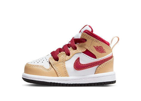Jordan 1 Mid Light Curry Cardinal TD (640735-201) bunt