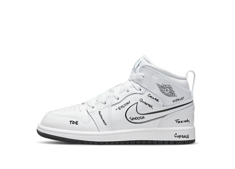 Jordan 1 Mid Schematic PS (DQ1866-100) weiss