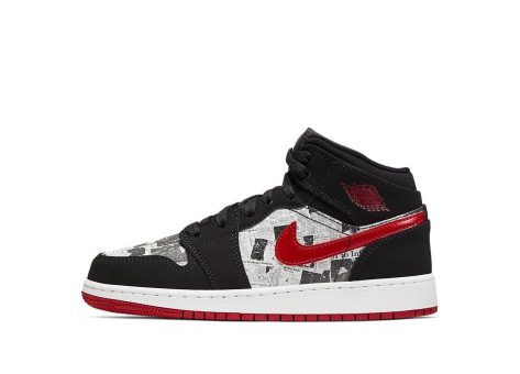 Jordan 1 Mid SE GS Times Newspaper Air (BQ6931-061) bunt