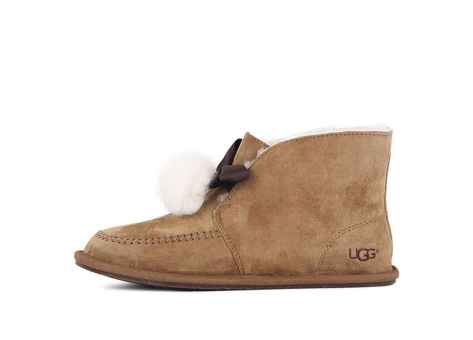 UGG Kallen Suede Moc Toe Pom Slipper Chestnut (1017541-CHE) braun