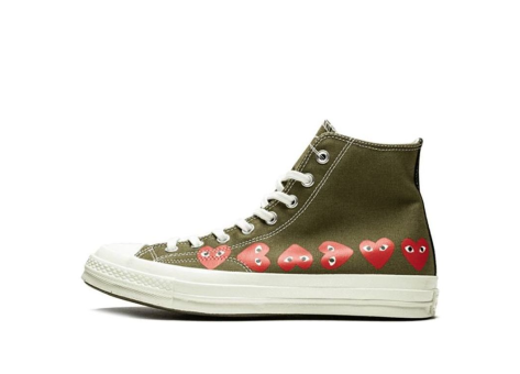 Converse Comme des Garcons Play x Chuck 70 Hi Multi Heart Taylor All Star Green (162973C) grün