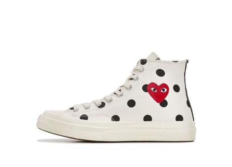 Converse Comme des Garcons Chuck Taylor All Star 70 Hi Polka Dot Play (157251C) weiss