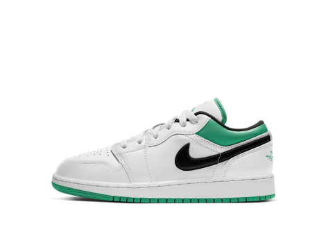 Jordan 1 Low Lucky Green Tumbled Leather GS (553560-129) weiss
