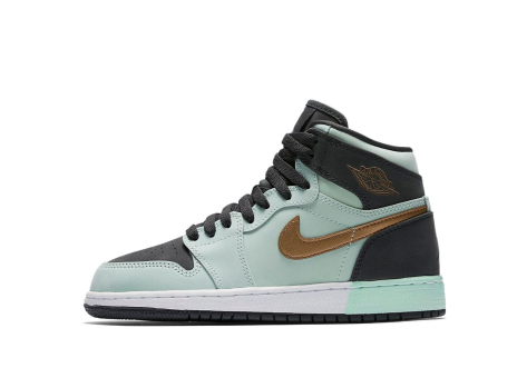Jordan 1 Retro High Mint Foam Anthracite Metallic Gold GS (332148-300) bunt