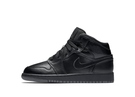 Jordan 1 Retro Mid Grey Outsole GS Dark (554725-021) schwarz