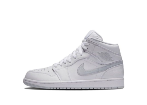 Jordan 1 Retro Mid Platinum Swoosh Pure (554724-108) weiss
