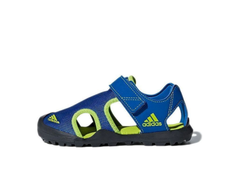adidas Captain Toey K Velcro Outdoor Flat Heel Sports Green Sandals Blue (CM7639) blau
