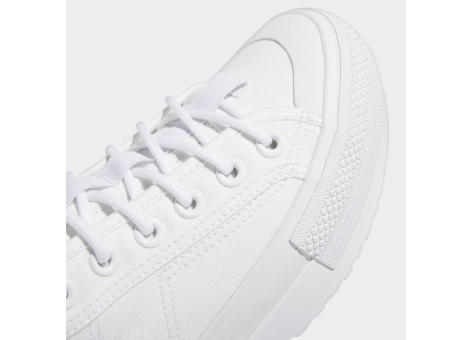 Adidas nizza trainers white mono best sale