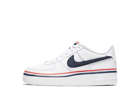Nike Air Force 1 Low Ribbon Blue LV8 GS (CW0984-100) weiss