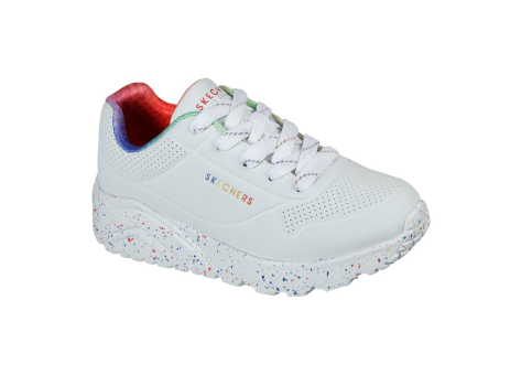 SKECHERS Uno Lite Rainbow Speckle (310456L-WMLT) weiss