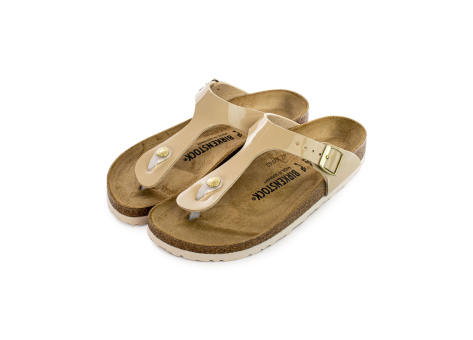 Birkenstock Gizeh Birko Floor Patent Narrow (1013076) beige