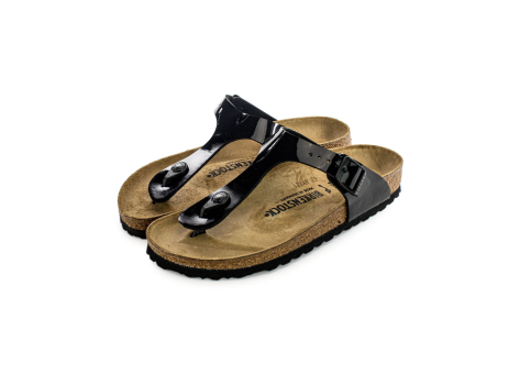 Birkenstock Gizeh Patent Narrow (43663) schwarz