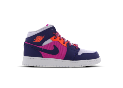 Jordan 1 Mid Fire Barely Grape GS (555112602) bunt