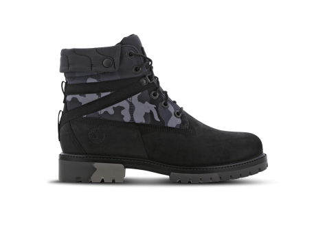 Timberland 6 Heritage EK Inch Waterproof Wide Fit Boot Grey Camouflage (A29P7001) schwarz
