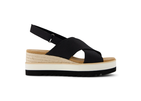 TOMS Keil Damensandalen Diana Crossover (10021151-001) schwarz