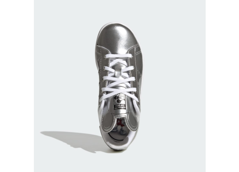 Adidas originals white & silver stan smith trainers best sale