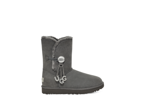 UGG Bailey Button Charm Metallic Alphabet Version Fleece Lined Grey (1114970-CHRC) grau