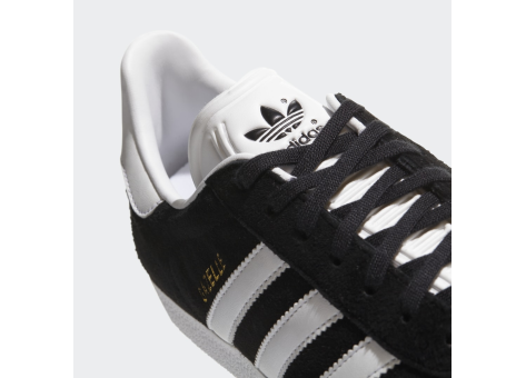 Adidas original gazelle black leather hotsell